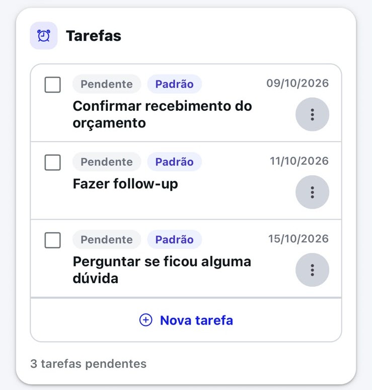 GESTÃO DE TAREFAS E FOLLOW UP DE CLIENTE