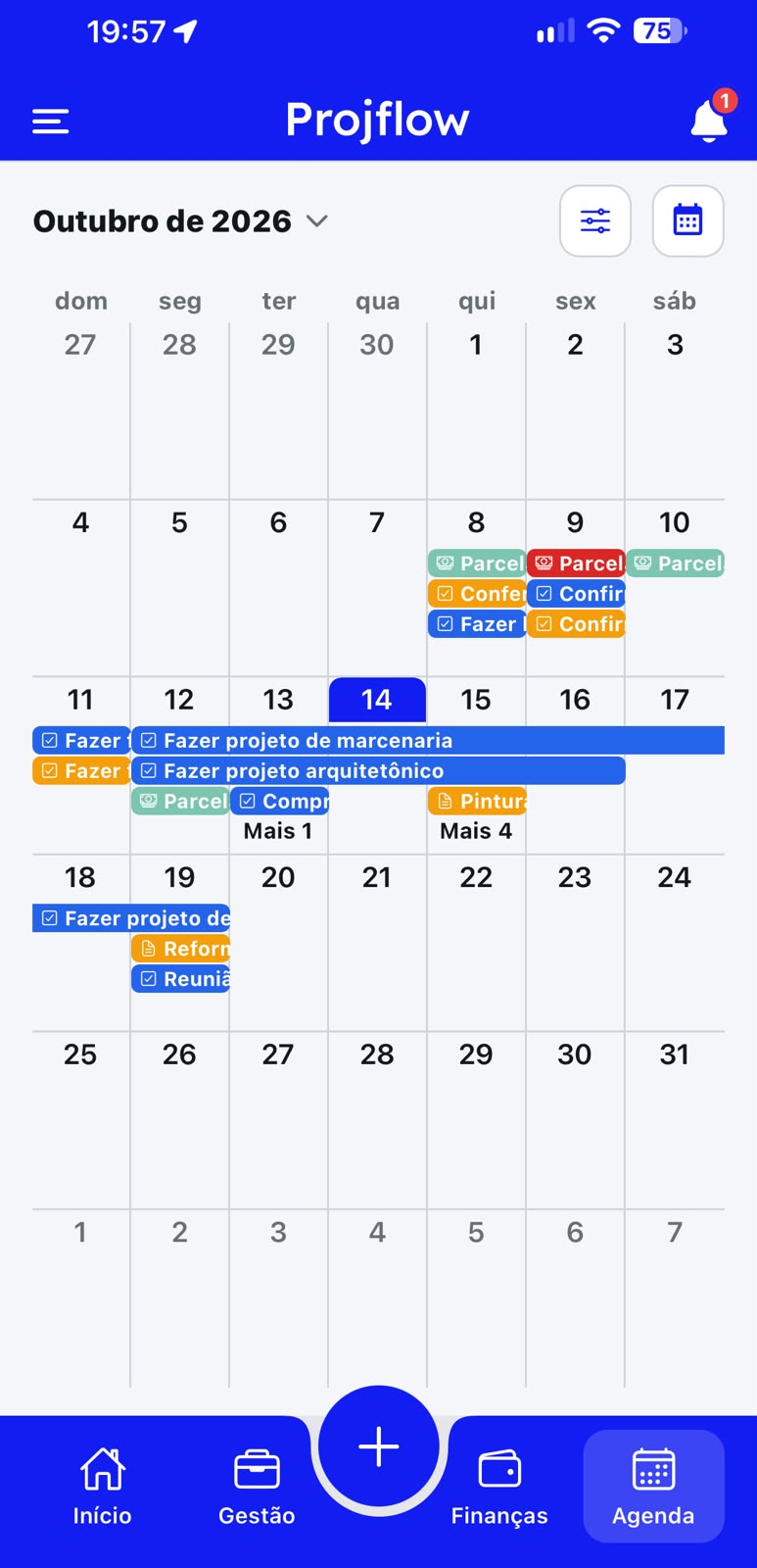 CALENDÁRIO PROJFLOW
